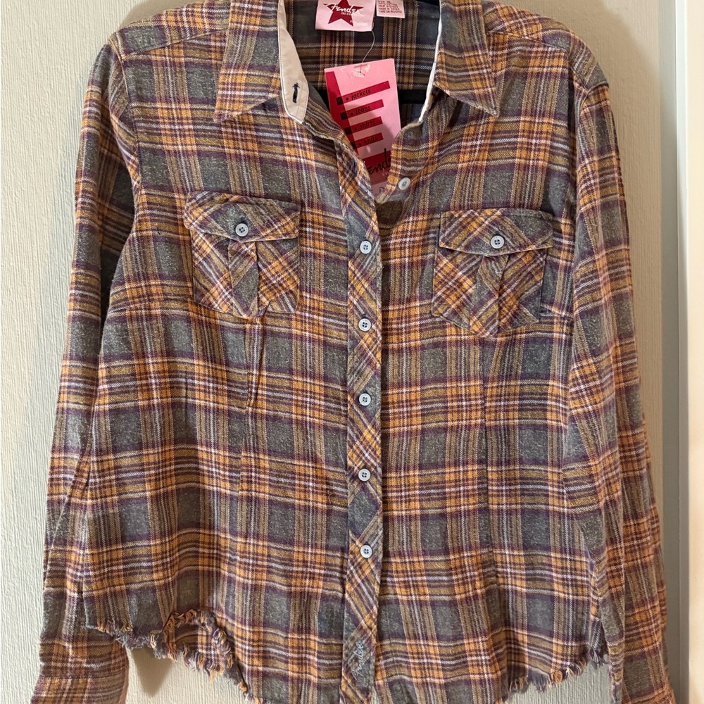 Fender Plaid Shirt with White Collar